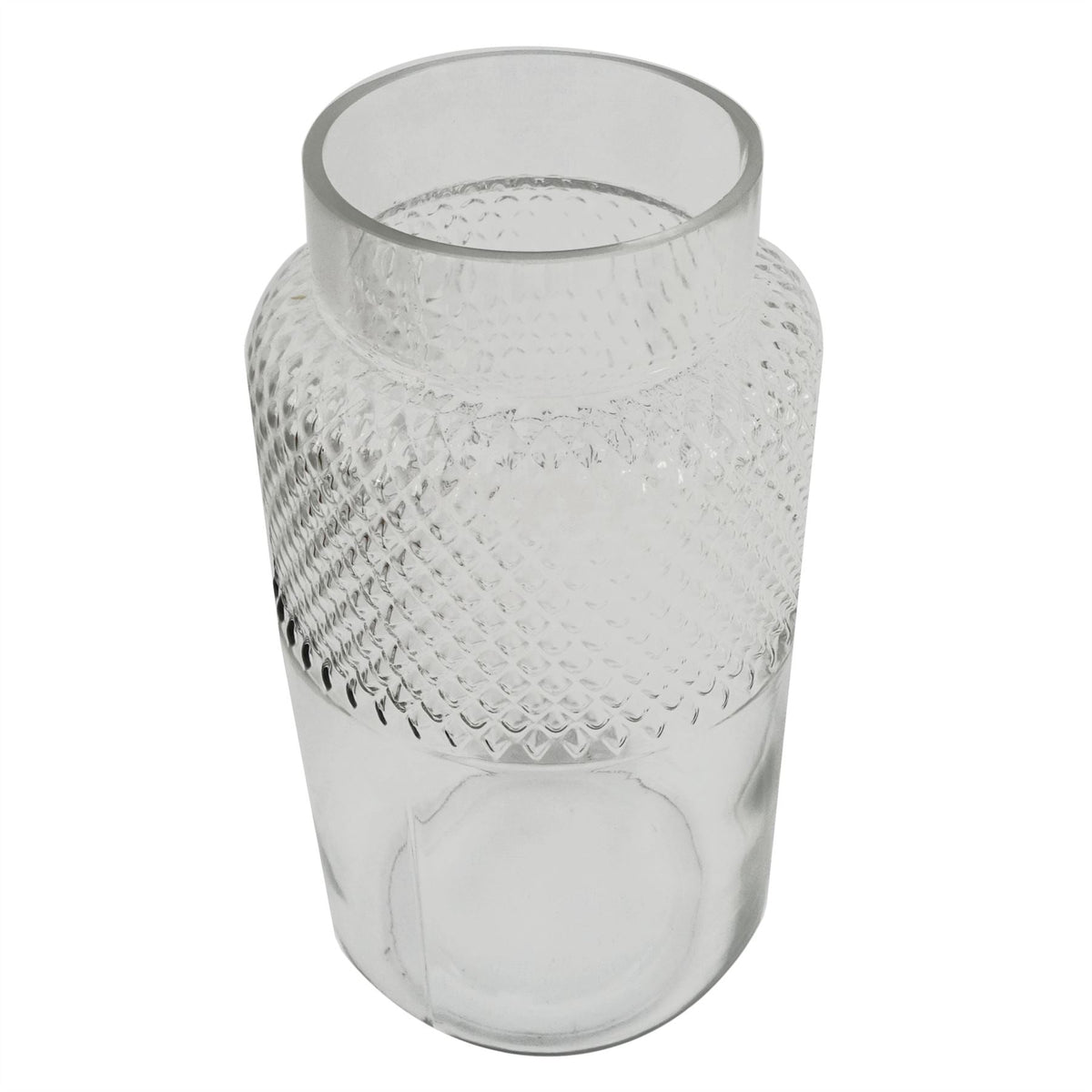 Glass Vase Clear Glass Diamond Vase 29cm