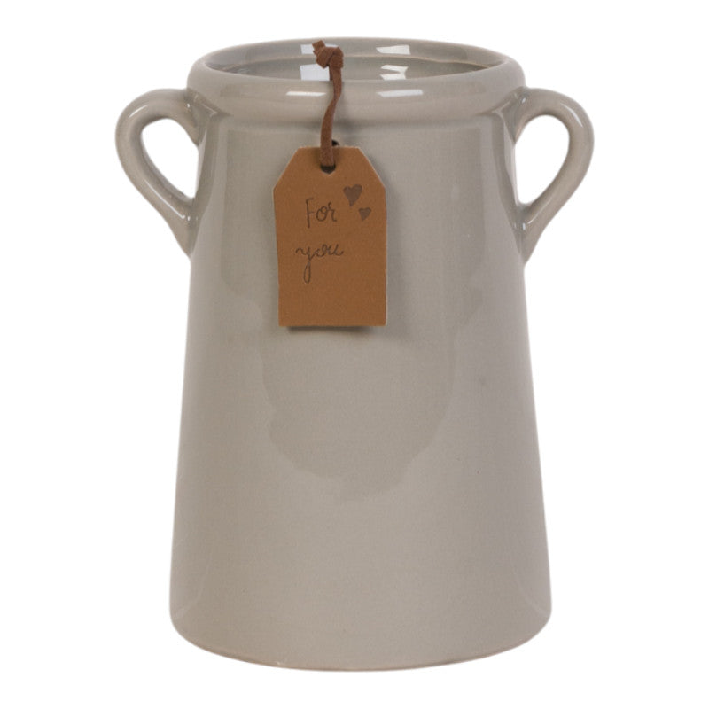 Grey "For You" Vase TD10cm x H18cm