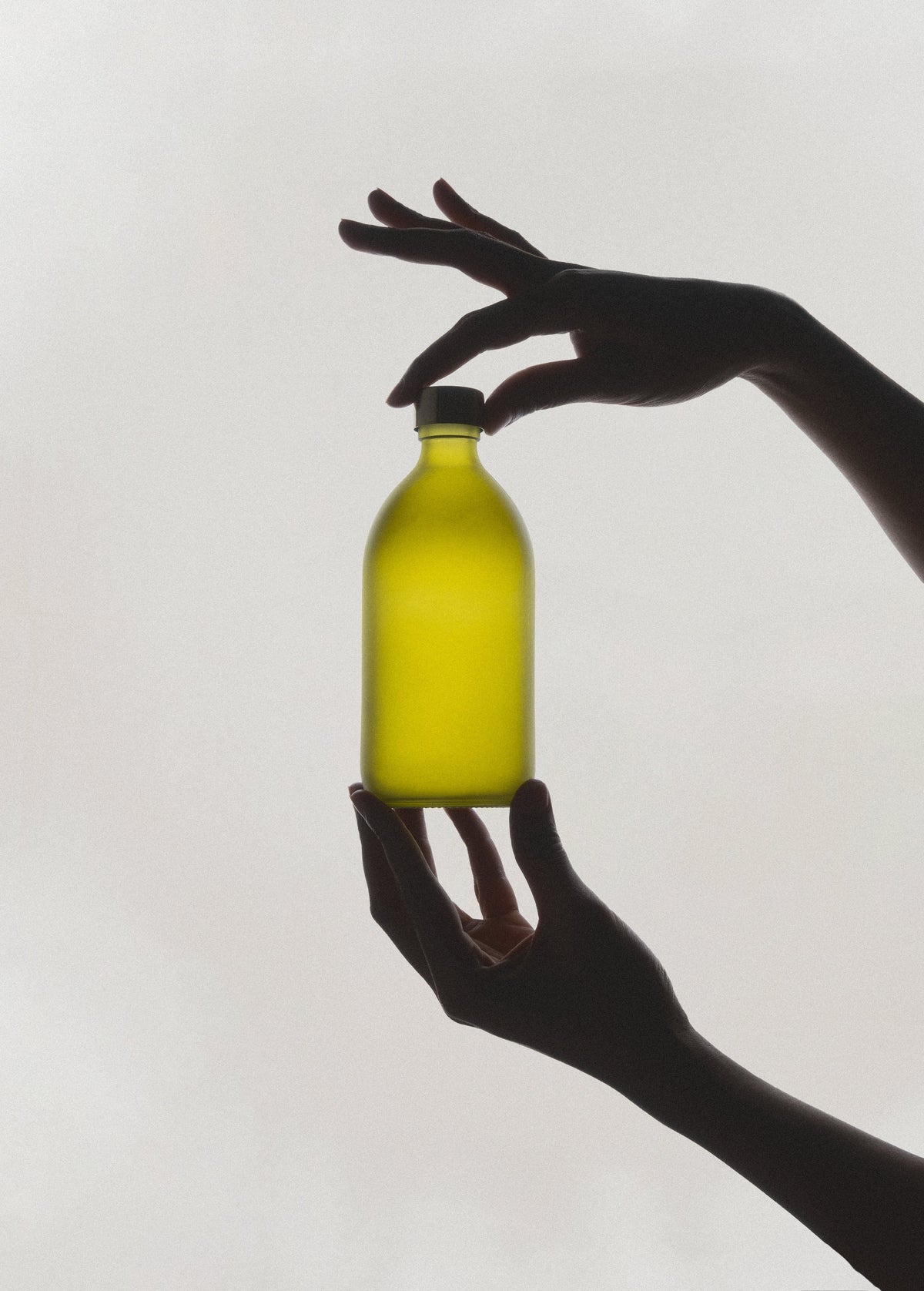 Green Glass Storage Bottle and Cap