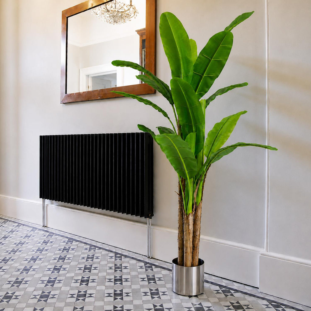 180cm Artificial Banana Tree Tropical Plant Silver Metal Planter - Premium Quality